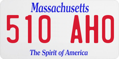 MA license plate 510AH0