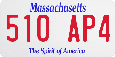 MA license plate 510AP4