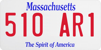 MA license plate 510AR1