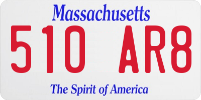 MA license plate 510AR8