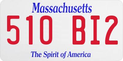 MA license plate 510BI2