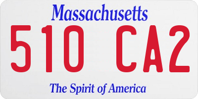 MA license plate 510CA2