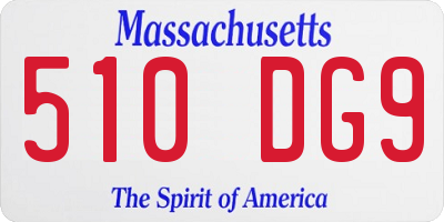 MA license plate 510DG9