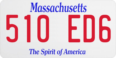 MA license plate 510ED6