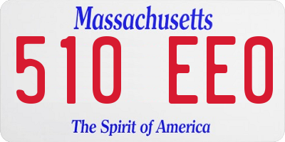 MA license plate 510EE0