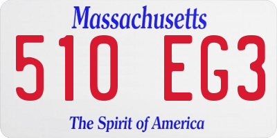 MA license plate 510EG3