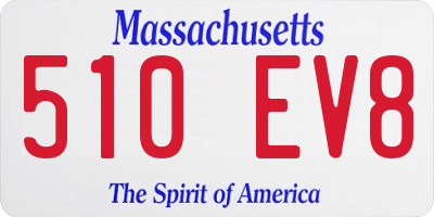 MA license plate 510EV8