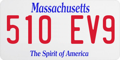 MA license plate 510EV9