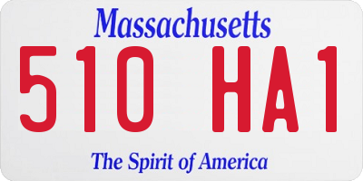 MA license plate 510HA1