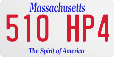 MA license plate 510HP4