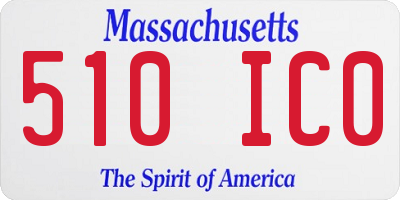 MA license plate 510IC0