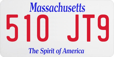 MA license plate 510JT9