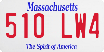 MA license plate 510LW4