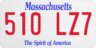 MA license plate 510LZ7