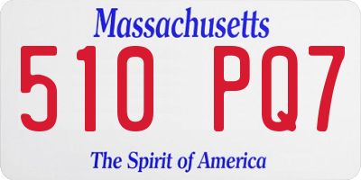 MA license plate 510PQ7