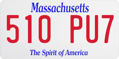 MA license plate 510PU7