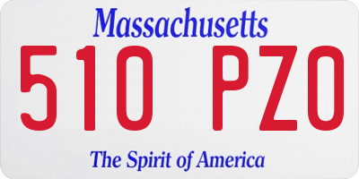 MA license plate 510PZ0