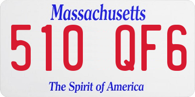MA license plate 510QF6
