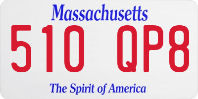 MA license plate 510QP8