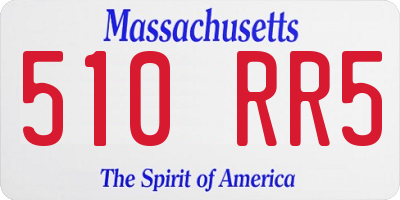 MA license plate 510RR5