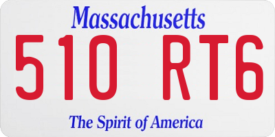 MA license plate 510RT6