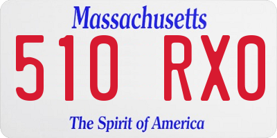 MA license plate 510RX0