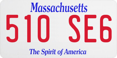 MA license plate 510SE6