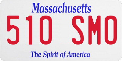 MA license plate 510SM0