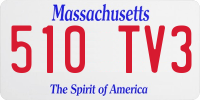 MA license plate 510TV3