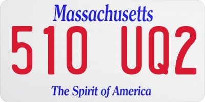 MA license plate 510UQ2