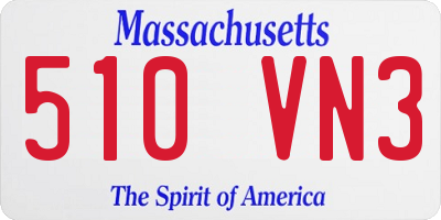 MA license plate 510VN3