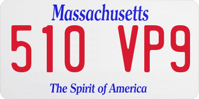 MA license plate 510VP9