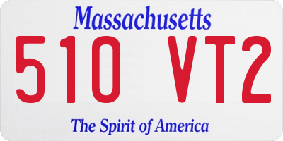 MA license plate 510VT2