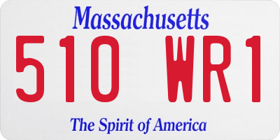 MA license plate 510WR1