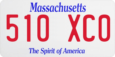 MA license plate 510XC0