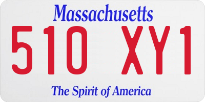 MA license plate 510XY1