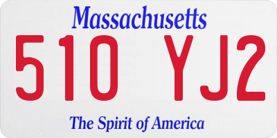 MA license plate 510YJ2