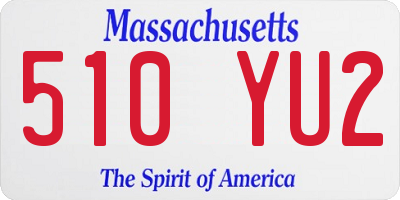 MA license plate 510YU2