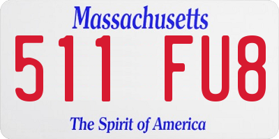 MA license plate 511FU8