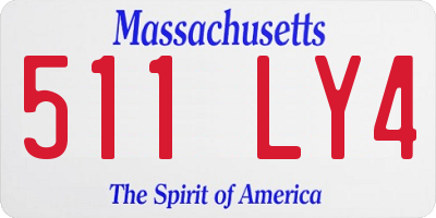MA license plate 511LY4