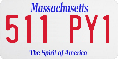 MA license plate 511PY1