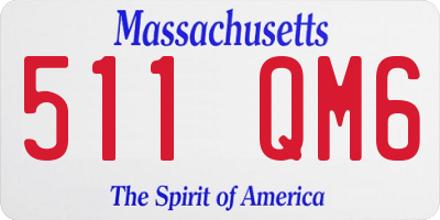 MA license plate 511QM6