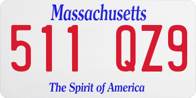 MA license plate 511QZ9