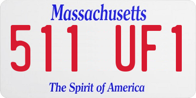 MA license plate 511UF1