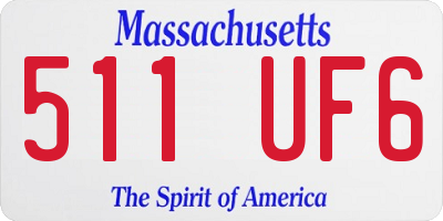 MA license plate 511UF6