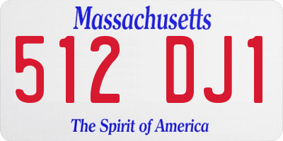 MA license plate 512DJ1