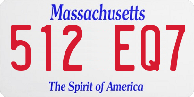 MA license plate 512EQ7