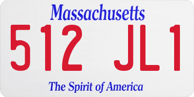 MA license plate 512JL1