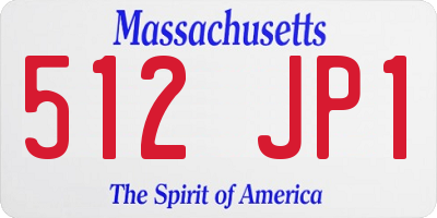 MA license plate 512JP1