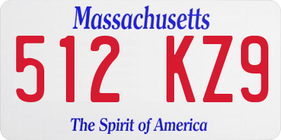 MA license plate 512KZ9